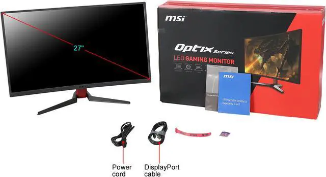Alt view image 9 of 8 - MSI Optix G27C Black/Red 27" Curved FHD 1080p 1ms (MPRT) 144 Hz AMD FreeSync Gaming Monitor, 16:9 Aspect Ratio, 110% sRGB, 178 Degree Viewing Angle, DVI/HDMI/DisplayPort, Tilt Capable