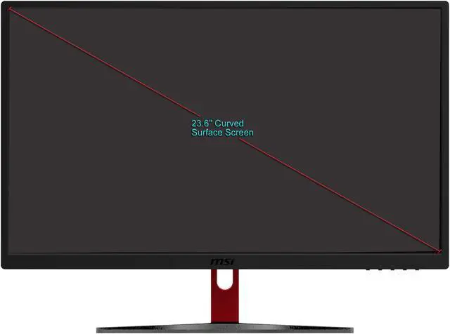 Alt view image 5 of 5 - MSI Optix G24C 24" (Actual size 23.6") Full HD 1920 x 1080 1ms (MPRT) 144Hz DVI HDMI DisplayPort AMD FreeSync Anti-Glare Backlit LED Curved Gaming Monitor
