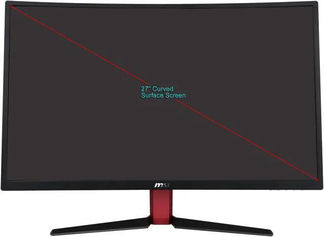 Alt view image 7 of 7 - MSI Optix G27C2 27" 1920 x 1080 1ms (MPRT) 144Hz DVI HDMI DisplayPort AMD FreeSync Widescreen Anti-Glare LED Backlight Curved Gaming Monitor