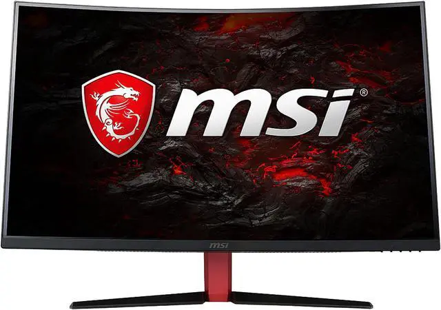 Alt view image 2 of 10 - MSI Optix AG32C 32" Red LED Non-Glare Super Narrow Bezel 1ms Response Full HD 1920 x 1080 165Hz Refresh Rate FreeSync Technology Curved Gaming Monitor