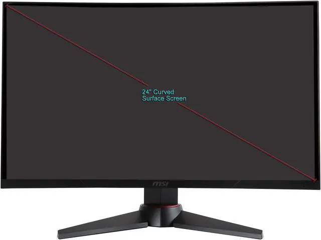 Alt view image 10 of 10 - MSI Optix MAG24C 24" Non-Glare 1ms Widescreen Full HD 1920 x 1080 144Hz Refresh Rate Curved Gaming Monitor with AMD FreeSync Technology