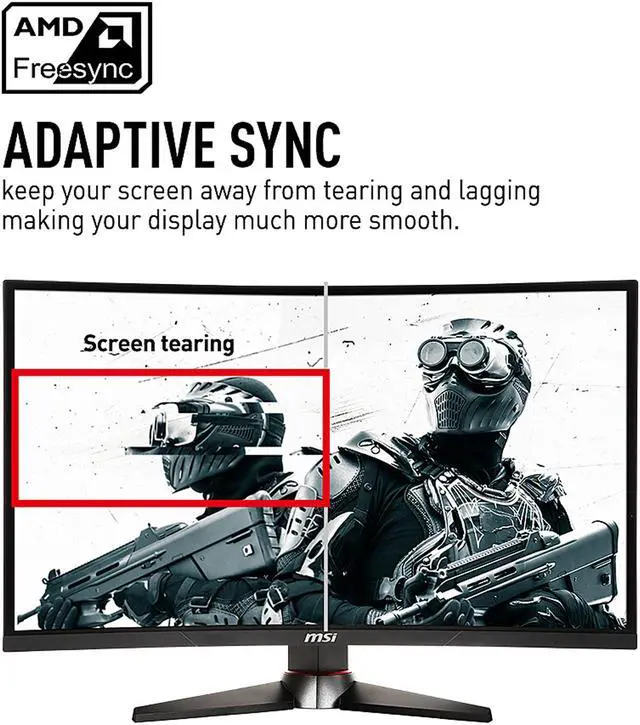 Alt view image 10 of 20 - MSI 27" 144 Hz VA FHD Gaming Monitor AMD FreeSync DVI, HDMI, DisplayPort Optix MAG27C