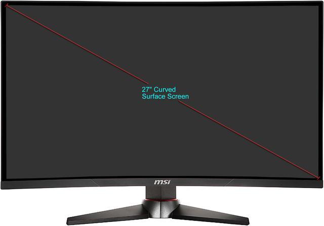 Alt view image 10 of 10 - MSI Optix MAG27CQ 27" 2560 x 1440 WQHD 2K Resolution 144Hz DisplayPort HDMI DVI AMD FreeSync Adaptive Sync Anti-Flicker Low Blue Light WideScreen LED Backlit Curved Gaming Monitor