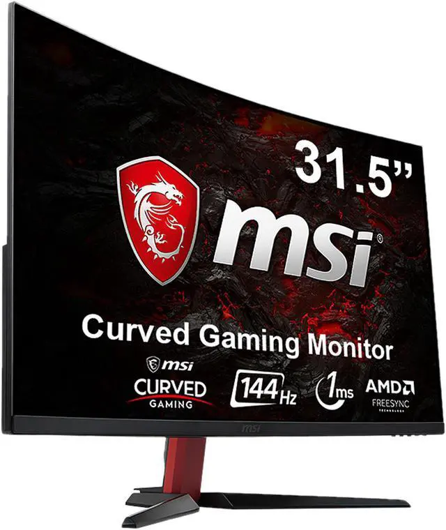 Alt view image 6 of 14 - MSI Optix AG32CQ Black / Red 31.5" 144Hz Curved 2K Gaming Monitor, 2560 x 1440, FreeSync, Widescreen LED Backlight, HDMI, and 250 cd/m2 3000:1