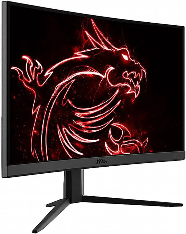 Alt view image 3 of 10 - MSI Optix G24C4 24" (Actual size 23.6") 1920 x 1080 1ms (MPRT) 144Hz AMD FreeSync Anti-Flicker Low Blue Light Frameless Design Anti-Glare Backlit LED Curved Gaming Monitor