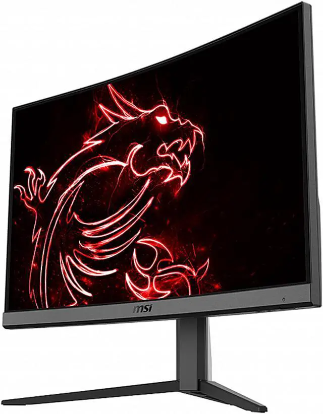 Alt view image 2 of 10 - MSI Optix G24C4 24" (Actual size 23.6") 1920 x 1080 1ms (MPRT) 144Hz AMD FreeSync Anti-Flicker Low Blue Light Frameless Design Anti-Glare Backlit LED Curved Gaming Monitor