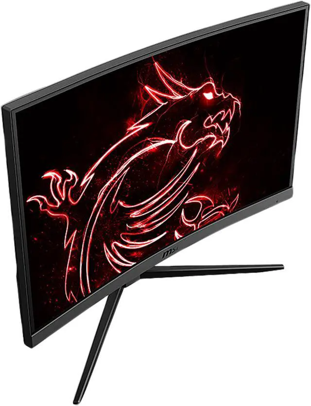 Alt view image 4 of 10 - MSI Optix G24C4 24" (Actual size 23.6") 1920 x 1080 1ms (MPRT) 144Hz AMD FreeSync Anti-Flicker Low Blue Light Frameless Design Anti-Glare Backlit LED Curved Gaming Monitor