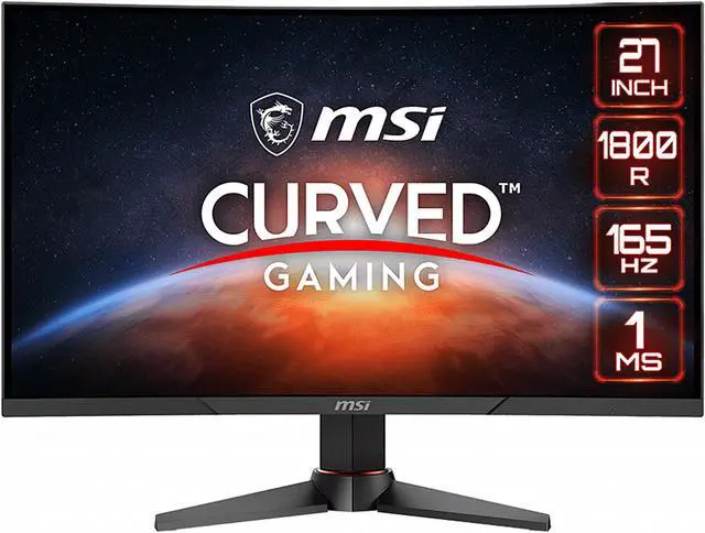Main image of MSI Optix MAG270VC2 27" Full HD 1920 x 1080 1ms (MPRT) 165 Hz HDMI, DisplayPort FreeSync (AMD Adaptive Sync) Height Adjustable Curved Gaming Monitor