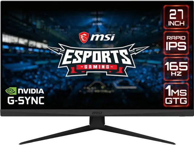 Main image of MSI Optix G273QF 27" QHD 2560 x 1440 (2K) 1ms (GTG) 165 Hz 2 x HDMI, DisplayPort NVIDIA G-Sync Compatible Rapid IPS Gaming Monitor