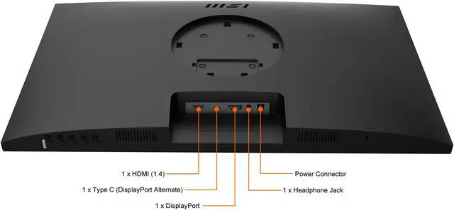 Alt view image 16 of 19 - MSI Modern MD271P 27" FHD 1920 x 1080 75Hz IPS HDMI USB Type-C, Swivel, Pivot, Height Adjust, Tilt VESA Built-in Speakers Monitor
