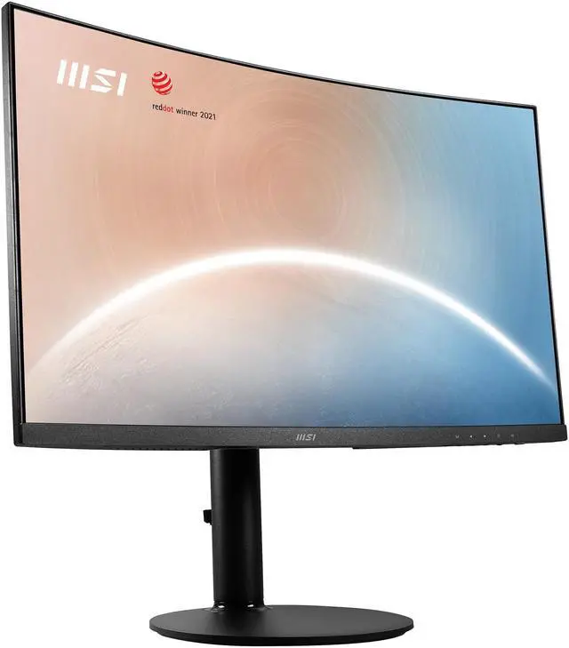 Alt view image 4 of 20 - MSI Modern MD271CP 27" Full HD 1920 x 1080 75 Hz HDMI, USB-C, Audio Built-in Speakers Curved Monitor