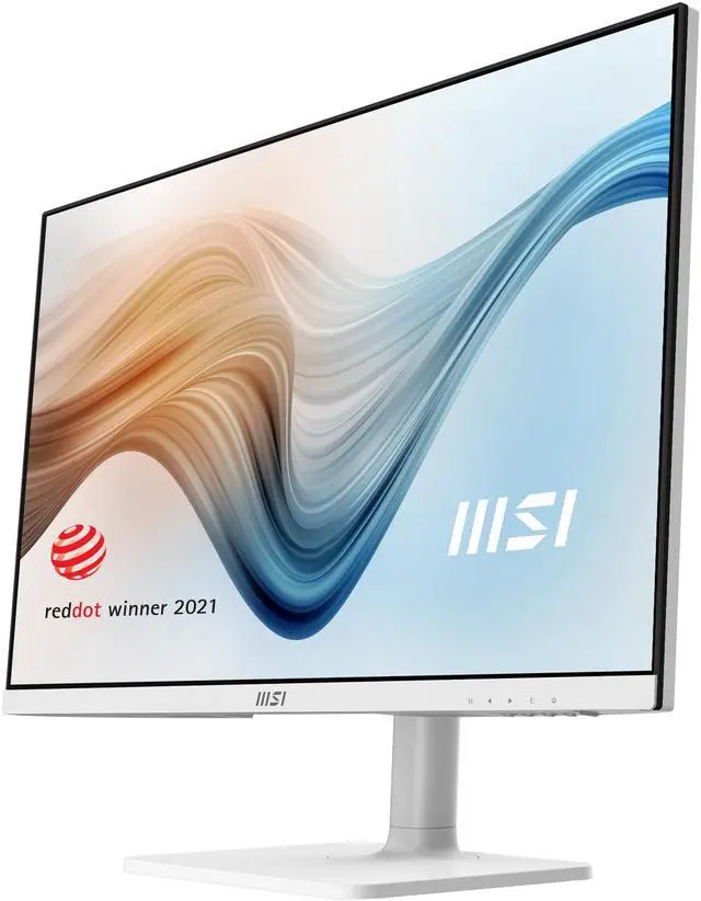 Alt view image 5 of 20 - MSI Modern MD272PW, 27" Monitor, 1920 x 1080 (FHD), IPS, 75Hz, TUV Certified Eyesight Protection, 5ms, HDMI, Displayport, USB C, Tilt, Swivel, Height Adjustable, Pivot,White