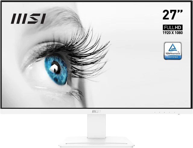 Main image of MSI Pro MP273W 27" Full HD 1920 x 1080 IPS 75Hz DisplayPort, HDMI, Tilt, Monitor (White)