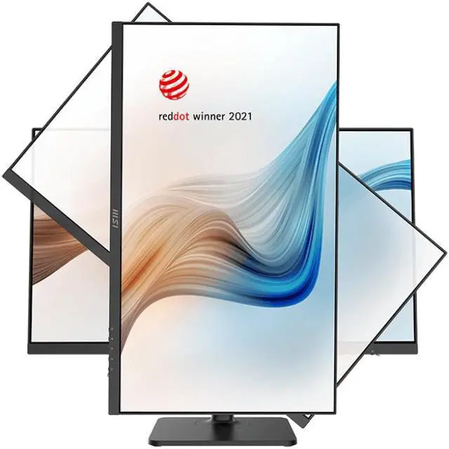 Alt view image 3 of 11 - MSI Modern MD272XP 27" IPS 1920 x 1080 (FHD) Computer Monitor, 100 Hz, Adaptive-Synch, HDR Ready, HDMI, DisplayPort, USBC 65W Power Delivery, KVM, VESA Mountable, Height Adjustable, Speaker, 1ms, Black