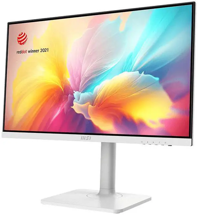Alt view image 6 of 11 - MSI Modern MD2412PW 24-inch IPS 1920 x 1080 (FHD) Computer Monitor, 100Hz, Adaptive-Synch, HDR Ready, HDMI, USBC 15W Power Delivery, Speaker, VESA Mountable, Height Adjustable, 1ms, White