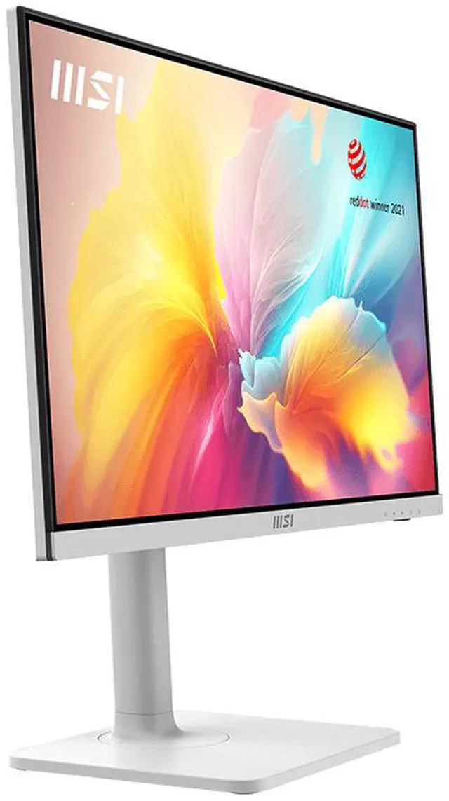 Alt view image 5 of 11 - MSI Modern MD2412PW 24-inch IPS 1920 x 1080 (FHD) Computer Monitor, 100Hz, Adaptive-Synch, HDR Ready, HDMI, USBC 15W Power Delivery, Speaker, VESA Mountable, Height Adjustable, 1ms, White
