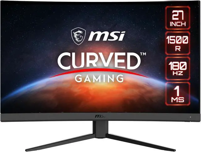 Main image of MSI Full HD Non-Glare 1ms 1920 x 1080 180Hz Refresh Rate Resolution Free Sync 27" Curved Gaming Monitor (G27C4 E3) - Black