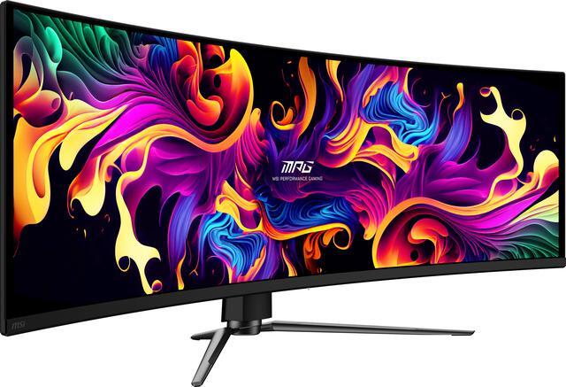 Alt view image 2 of 9 - MSI MPG 491CQP QD-OLED 49" 32:9 Curved 1800R, QD-OLED Gaming Monitor, 144Hz 0.03ms, 5120 x 1440 (DQHD), Height Adjustable Arm, AI ENGINE