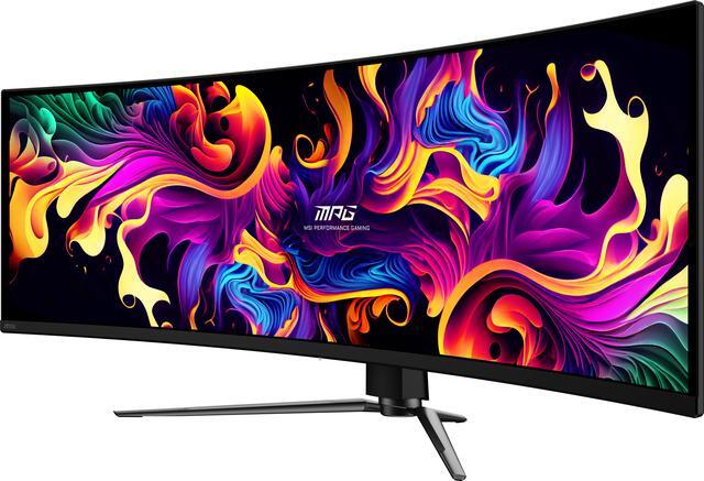 Alt view image 3 of 9 - MSI MPG 491CQP QD-OLED 49" 32:9 Curved 1800R, QD-OLED Gaming Monitor, 144Hz 0.03ms, 5120 x 1440 (DQHD), Height Adjustable Arm, AI ENGINE