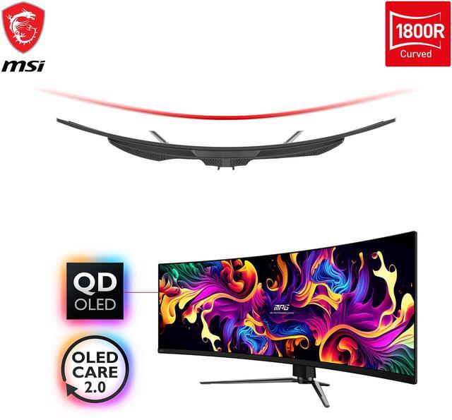 Alt view image 6 of 9 - MSI MPG 491CQP QD-OLED 49" 32:9 Curved 1800R, QD-OLED Gaming Monitor, 144Hz 0.03ms, 5120 x 1440 (DQHD), Height Adjustable Arm, AI ENGINE