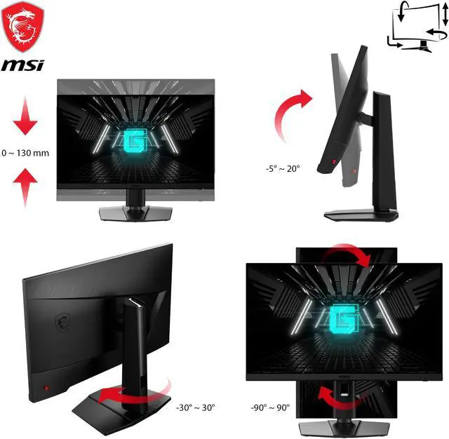 Alt view image 4 of 5 - MSI 27" 180 Hz Rapid IPS WQHD Gaming Monitor 2560 x 1440 (2K) G272QPF E2