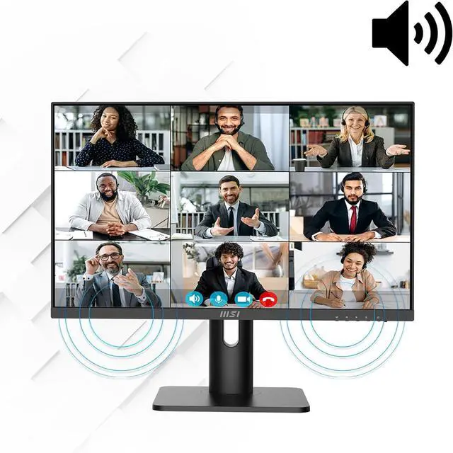Alt view image 16 of 16 - MSI PRO MP243XP 24-inch IPS 1920 x 1080 (FHD) Computer Monitor, 100Hz, Adaptive-Synch, HDMI, DisplayPort, VESA Mountable, Tilt, Height Adjustable, Speaker, 1ms, Black