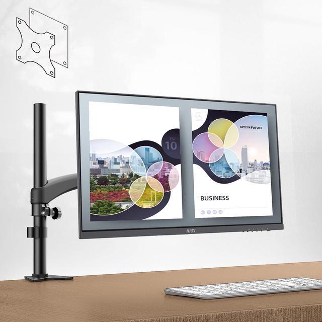 Alt view image 17 of 16 - MSI PRO MP243XP 24-inch IPS 1920 x 1080 (FHD) Computer Monitor, 100Hz, Adaptive-Synch, HDMI, DisplayPort, VESA Mountable, Tilt, Height Adjustable, Speaker, 1ms, Black