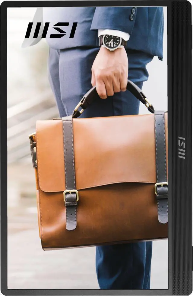 Alt view image 2 of 20 - MSI Pro MP161 E2U Portable Monitor, 15.6" FHD IPS 1080p, USB Type-C, Mini-HDMI, Built-in Speakers, Perfect for PC, Mac, PS5, PS4, Xbox, Mobile, Metal Gray