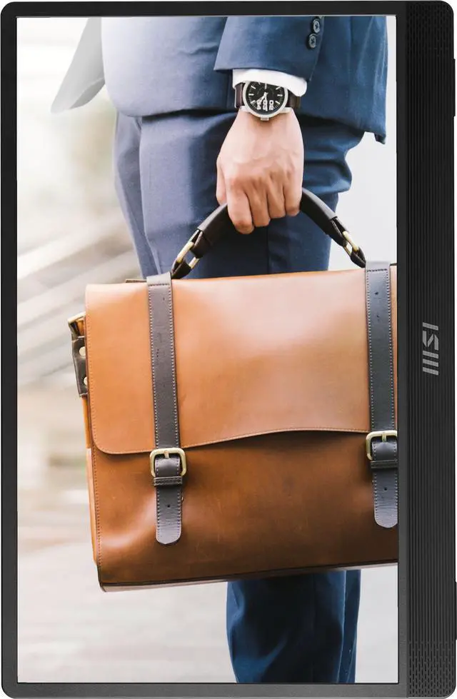 Alt view image 13 of 20 - MSI Pro MP161 E2U Portable Monitor, 15.6" FHD IPS 1080p, USB Type-C, Mini-HDMI, Built-in Speakers, Perfect for PC, Mac, PS5, PS4, Xbox, Mobile, Metal Gray
