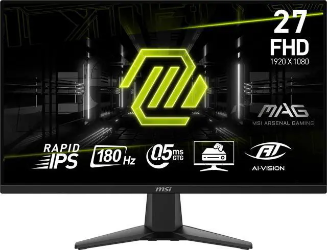 Main image of MSI 27" 180 Hz Rapid IPS FHD Gaming Monitor 75% Adobe RGB / 80% DCI-P3 / 115% sRGB MAG 275F