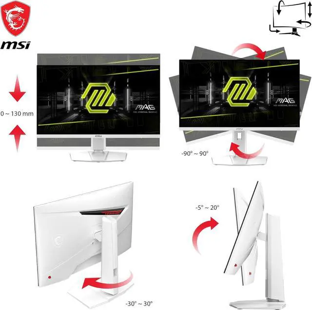 Alt view image 8 of 10 - MSI 27" 160 Hz Rapid IPS UHD Gaming Monitor MAG 274URFW