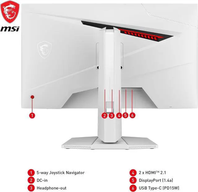 Alt view image 10 of 10 - MSI 27" 160 Hz Rapid IPS UHD Gaming Monitor MAG 274URFW