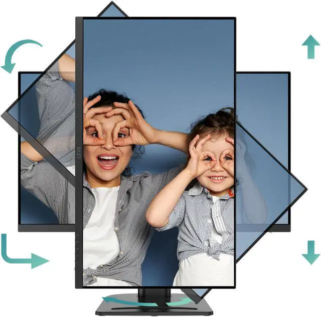 Alt view image 6 of 18 - MSI PRO MP273QP E2 27" IPS 2560 x 1440 (QHD) Computer Monitor, 100Hz, Free-Sync, HDMI, DP Port, VESA Mountable, Height Adjustable, Tilt, Speaker, 1ms, Black