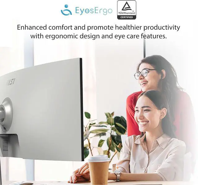 Alt view image 11 of 20 - MSI 34" 120 Hz VA UWQHD Monitor 1ms (MPRT) / 4ms (GTG) Adaptive-Sync Adobe RGB / DCI-P3 / sRGB: 92% / 95% / 119% USB-C, Curved Modern MD342CQPW