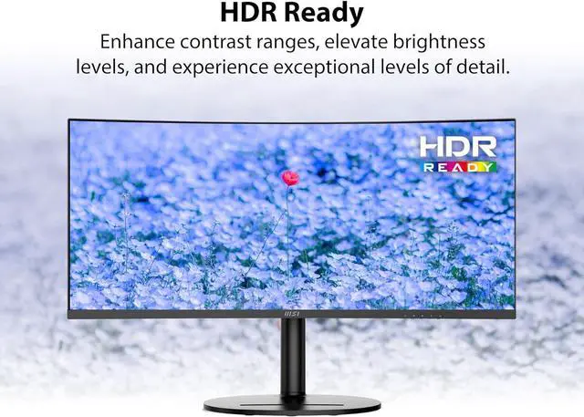 Alt view image 12 of 14 - MSI 34" 120 Hz VA UWQHD Monitor 1ms (MPRT) / 4ms (GTG) Adaptive-Sync Adobe RGB / DCI-P3 / sRGB: 92% / 95% / 119% Curved Modern MD342CQP