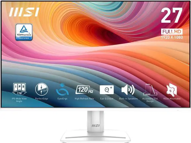 Main image of MSI 27" 120 Hz IPS FHD Monitor 1ms Adaptive-Sync 1920 x 1080 Flat Panel PRO MP275W E2