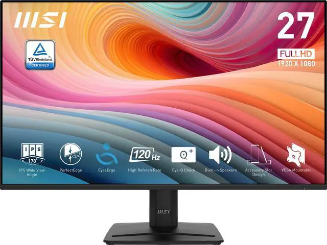 Main image of MSI 27" 120 Hz IPS FHD Monitor 1ms Adaptive-Sync 1920 x 1080 Flat Panel PRO MP275 E2