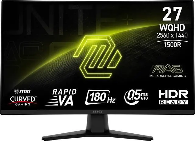 Main image of MSI 27" 180 Hz Rapid VA QHD Gaming Monitor Adaptive Sync 89% Adobe RGB 93% DCI-P3 128% sRGB MAG 274CQF