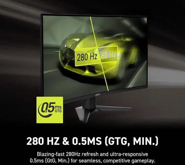 Alt view image 6 of 16 - MSI 27" 280 Hz Rapid VA FHD Gaming Monitor 0.5ms (GTG) Adaptive Sync 1920 x 1080 Curved MAG 274CXF