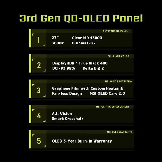 Alt view image 8 of 17 - MSI 27" 240 Hz QD-OLED QHD Gaming Monitor MAG 271QPX QD-OLED E2
