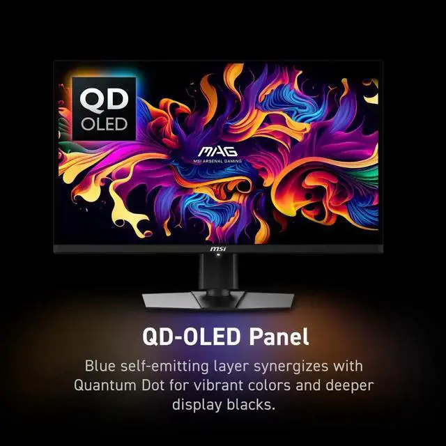 Alt view image 7 of 17 - MSI 27" 240 Hz QD-OLED QHD Gaming Monitor MAG 271QPX QD-OLED E2