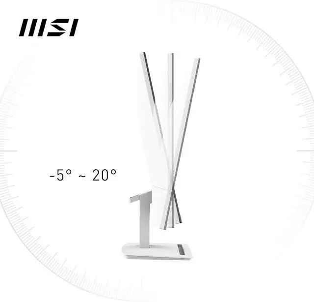 Alt view image 5 of 8 - MSI PRO MP273QW E2 27-inch IPS 2560 x 1440 (QHD) Computer Monitor, 100Hz, Adaptive-Synch, HDMI, DP Port, VESA Mountable, Tilt, Speaker, 1ms, White