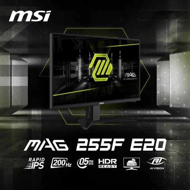 Alt view image 6 of 13 - MSI 25" (24.5") 200 Hz Rapid IPS FHD Gaming Monitor Adaptive Sync 83% ADOBE RGB / 79% DCI-P3 / 100% sRGB MAG 255F E20