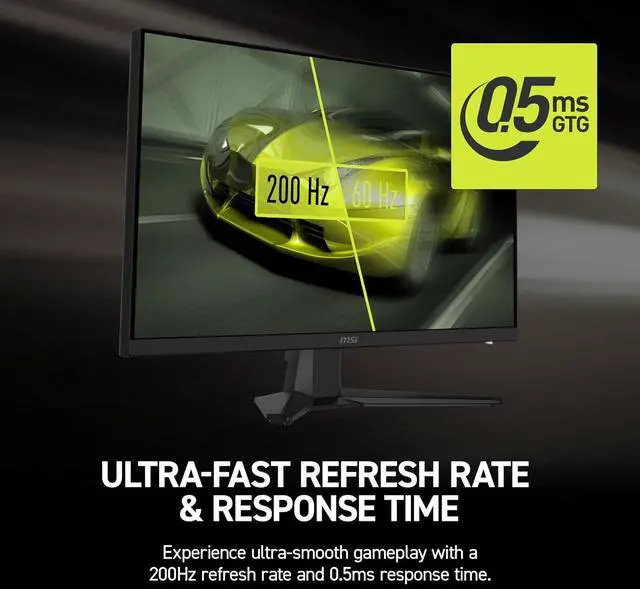 Alt view image 5 of 11 - MSI 27" 1920x1080 200 Hz Rapid IPS FHD16:9 Gaming Monitor 0.5ms (GTG) FreeSync (AMD Adaptive Sync) Flat Panel MAG 272F