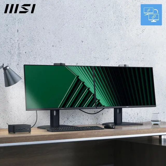 Alt view image 3 of 7 - MSI PRO MP275QPDG, 27" IPS, QHD, 100hz, Height Adj. stand, Speaker, Webcam, Ethernet Interface - 1x LAN Port (1Gbps)