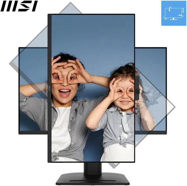 Alt view image 6 of 7 - MSI PRO MP275QPDG, 27" IPS, QHD, 100hz, Height Adj. stand, Speaker, Webcam, Ethernet Interface - 1x LAN Port (1Gbps)