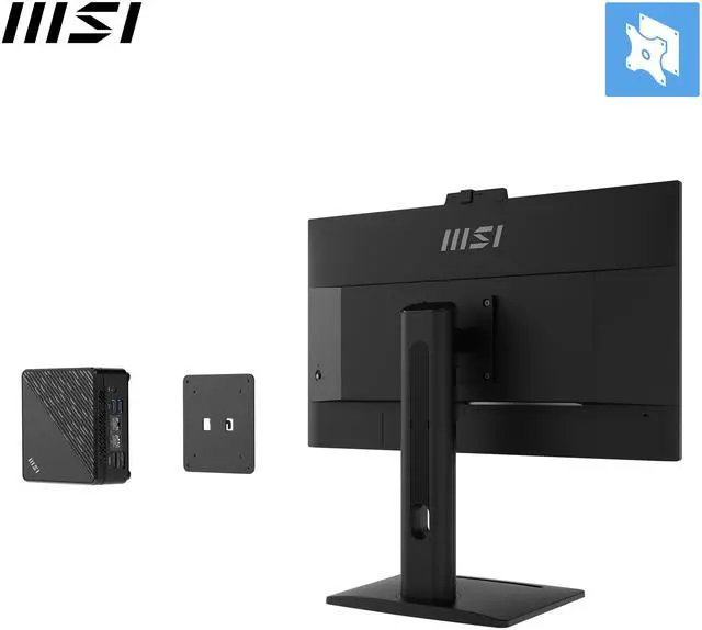 Alt view image 7 of 7 - MSI PRO MP275QPDG, 27" IPS, QHD, 100hz, Height Adj. stand, Speaker, Webcam, Ethernet Interface - 1x LAN Port (1Gbps)