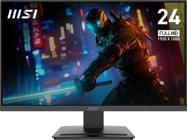 Alt view image 2 of 12 - MSI PRO MP243L E14 24-inch IPS 1920 x 1080 (FHD) Gaming Office Monitor, 144Hz, Adaptive-Synch, HDR Ready, HDMI, VGA Port,VESA Mountable, Tilt, 4-side slim bezel ,1ms, Black