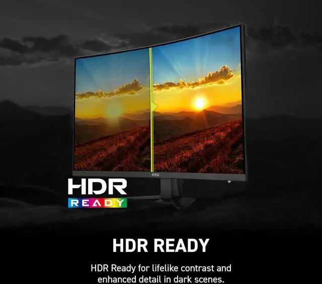 Alt view image 8 of 11 - MSI 31.5" 180 Hz Rapid VA QHD(2560 x 1440) Gaming Monitor-180Hz, 0.50ms, Adaptive Sync, HDR Ready, HDMI, VGA Port, VESA Mountable, Tilt, 4-Side Slim Bezel, MAG 321CQF E18