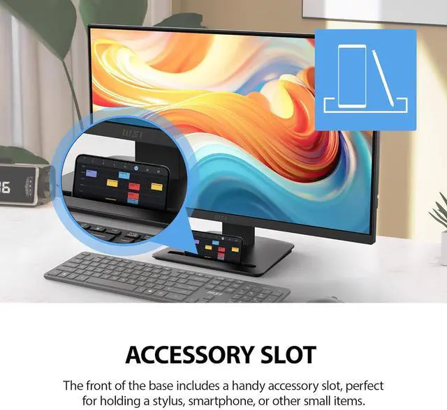 Alt view image 9 of 13 - MSI PRO MP273L E14 27-inch IPS 1920 x 1080 (FHD) Gaming Office Monitor, 144Hz, Adaptive-Synch, HDR Ready, HDMI, VGA Port,VESA Mountable, Tilt, 4-side slim bezel ,1ms, Black